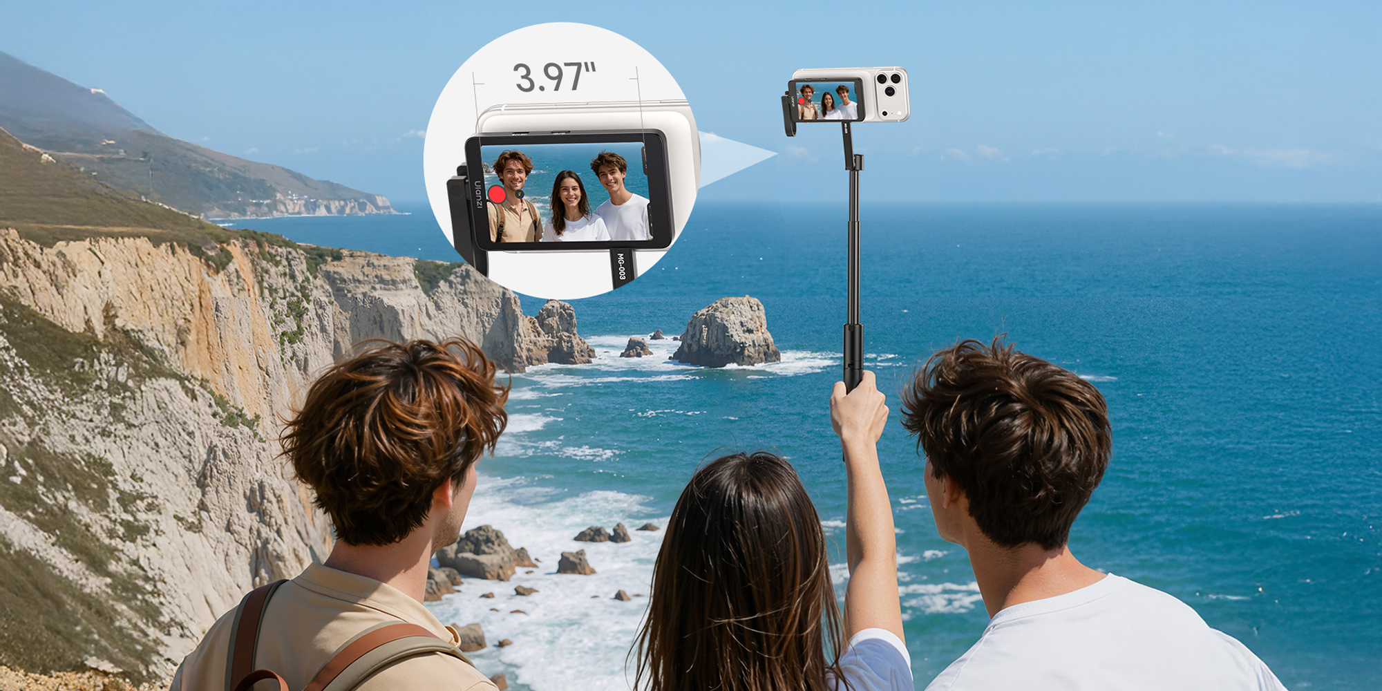 width=100% Monitor podglądowy Ulanzi VM1 do smartfona